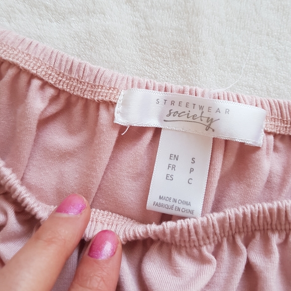 Streetwear Society Pink Off-Shoulder Top - Picture 3 of 5